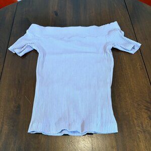 Aritzia (Wilfred label) Off-the-Should Shirt - Lilac - Size S